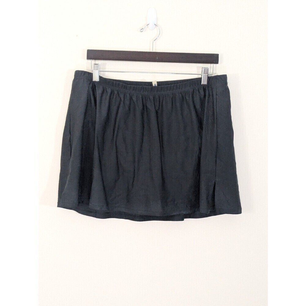 Swimsuits for All Skirt with Built in Briefs Womens Size 18 Black